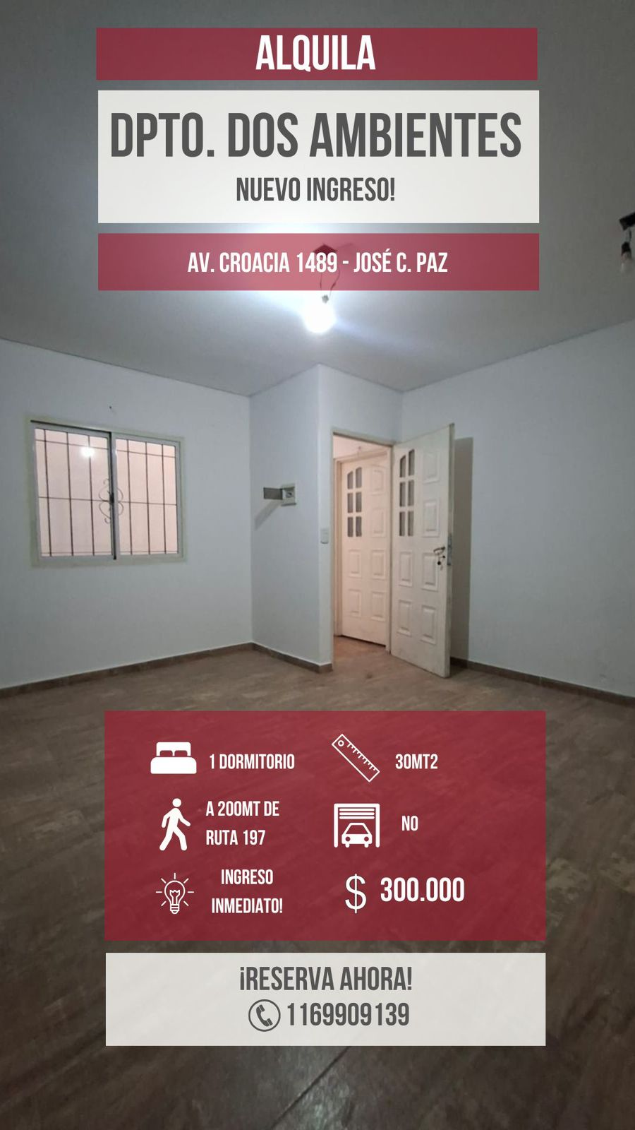 DEPARTAMENTO 2 AMBIENTES
