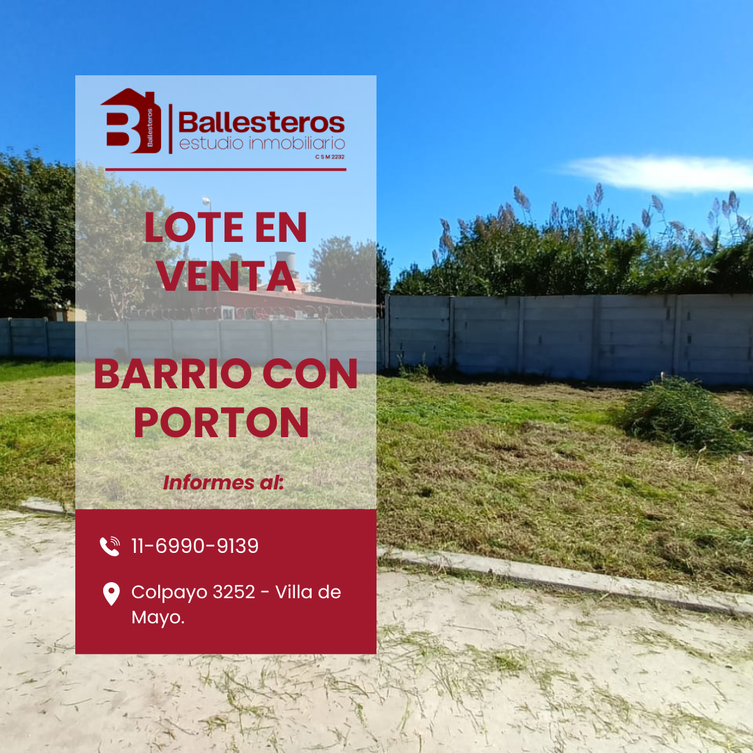 LOTE EN VENTA